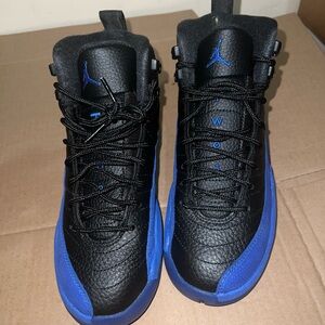 Jordan Air Retro 12 Black and Blue Sneakers